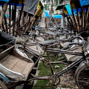 parking lot of cycle rickshaw