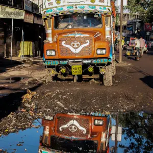 Reflection of truck