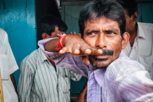 Man striking pose