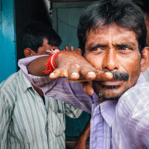 Man striking pose