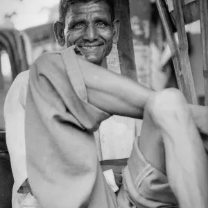 Gentle smile of rickshaw wallah
