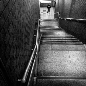 Narrow stairway