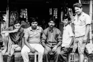 Men relaxing in chai stand