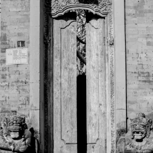 Slightly opened door