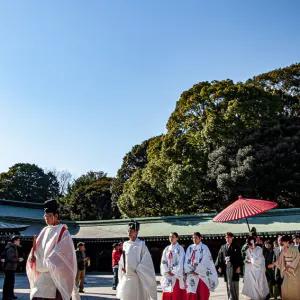 Parade of wedding in Meiji Jingu