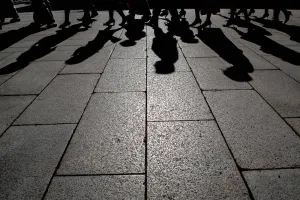 shadows of attendants of a wedding ceremony
