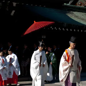 Two Shinto priests