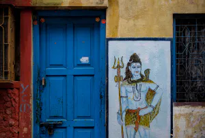 Shiva next to the door