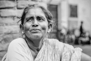 Woman looking into distance