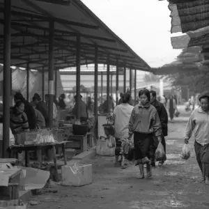 Women walking in market