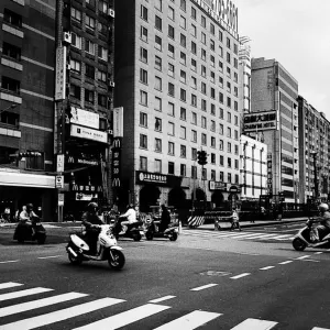 Taipei 101 at end of street