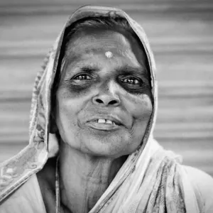 Older woman with Bindi