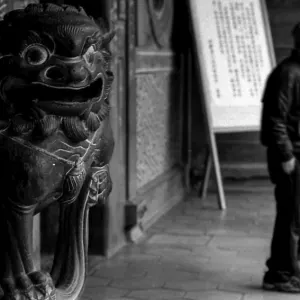 Guardian dog in Baoan Temple