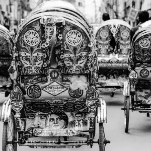 Decorative cycle rickshaws