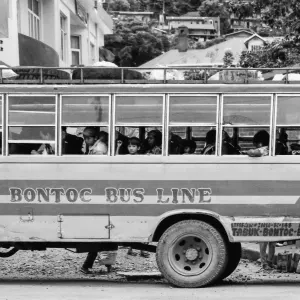 Bus stopping at bus stop