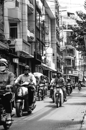 Motor scooters and motorbikes in Ho Chi Minh city