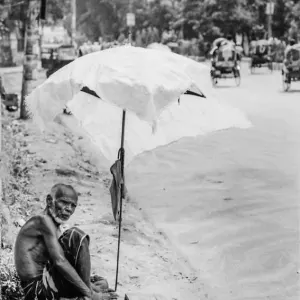 Man selling by roadside