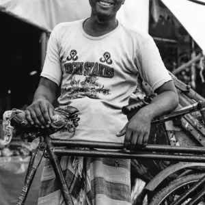 Rickshaw wallah smiling