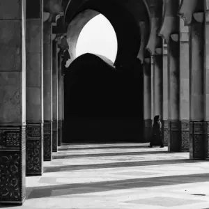 Pillars in Grande Mosquée Hassan II