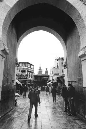 Magnificent gate of old quarter of Fez