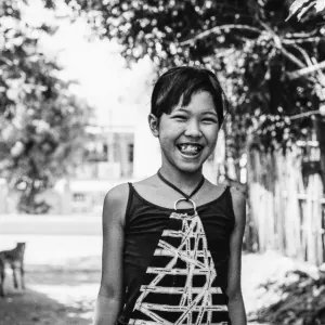 Girl sticking out tongue