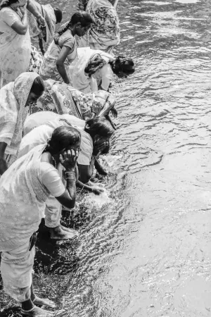 Woman purifying