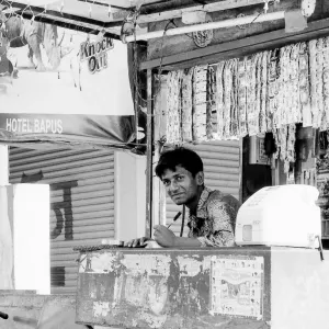 Man working in Kiosk