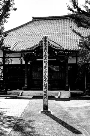 wooden pole in Buddhist temple