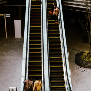 Escalator at an atrium