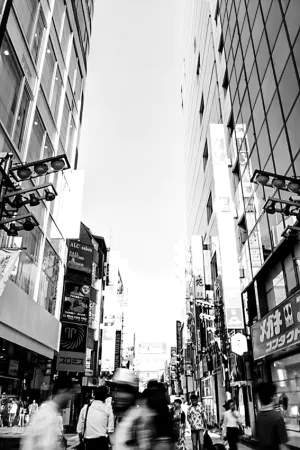 Busy street in Shinjuku