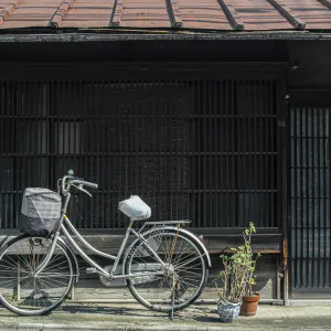 Old house and bicycle