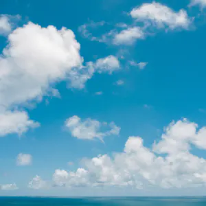 水平線と青い空